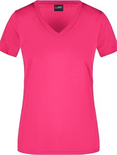 JN Dámské sportovní tričko s výstřihem do V 02.0 pink model 22489176 - Daiber