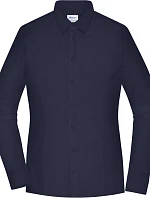 Daiber JN 1371 Popelínová blúzka slim fit s dlhými rukávmi 02.1371 tmavomodrá
