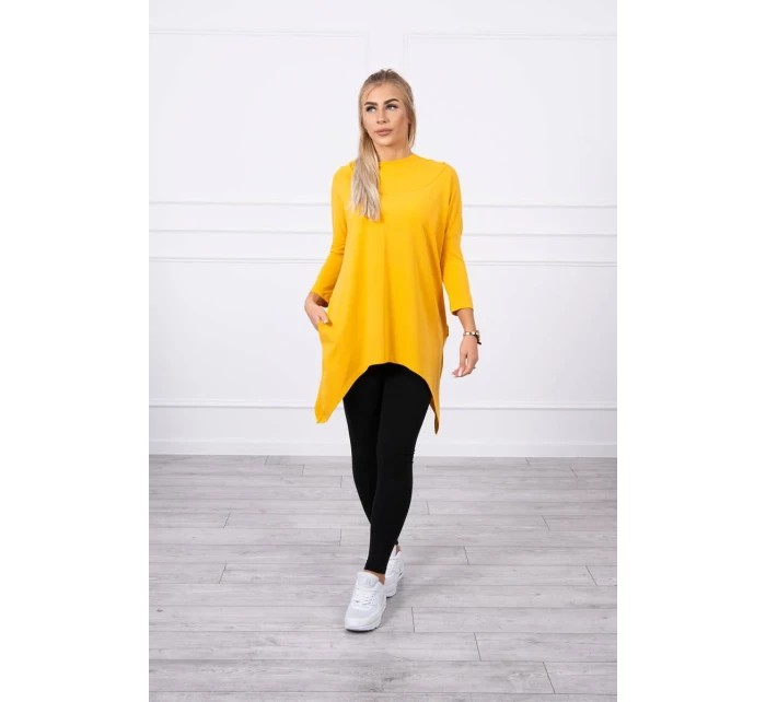 Horčicová mikina na bicykel s potlačou Horčicová mikina na bicykel s potlačou