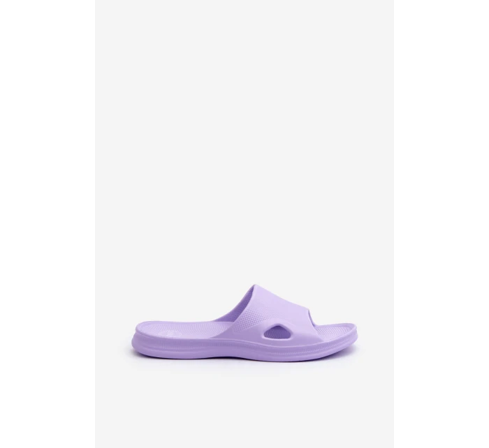 Klasyczne Klapki Damskie Fioletowe Juniria