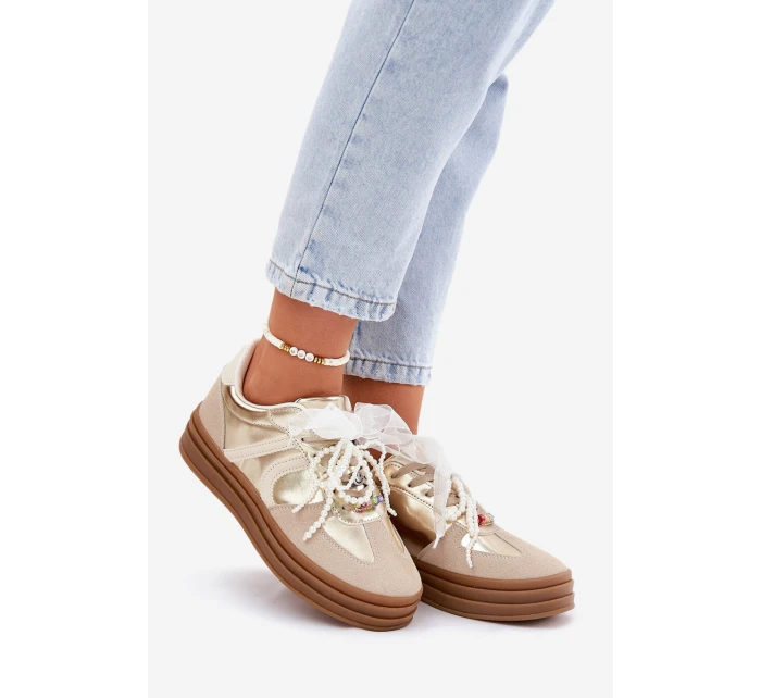 Dámské Tenisky Na Platformě S Ozdobami model 21688417 - Boto Dámské Tenisky Na Platformě S Ozdobami model 21688417 - Boto