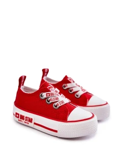 Dětské látkové tenisky BIG STAR KK374051 červená