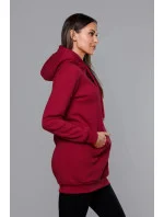 Dámská klokaní mikina ve vínové bordó barvě model 17789384 - J.STYLE Dámská klokaní mikina ve vínové bordó barvě model 17789384 - J.STYLE