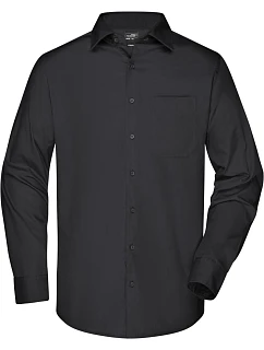JN Popelínová business košile s dlouhým rukávem 02.0 black model 22487503 - Daiber