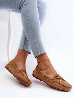 Damskie Zamszowe Mokasyny Camel Si Passione