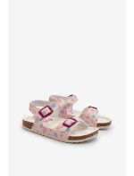 Dětské sandály s květinami a Růžové model 21662597 - EVENTO