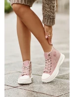 Zateplené Dámské Tenisky Na Platformě Big Star model 21676727 Růžové - Big Star Shoes