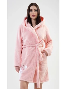 Dámsky župan krátky s kapucňou Mačka