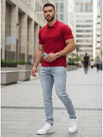 Pánske bordové polo tričko FashionStreet PX0607 Pánske bordové polo tričko FashionStreet PX0607