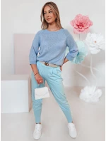 Dámsky oversize sveter SOFTICAN modrý FashionStreet MY2434 Dámsky oversize sveter SOFTICAN modrý FashionStreet MY2434