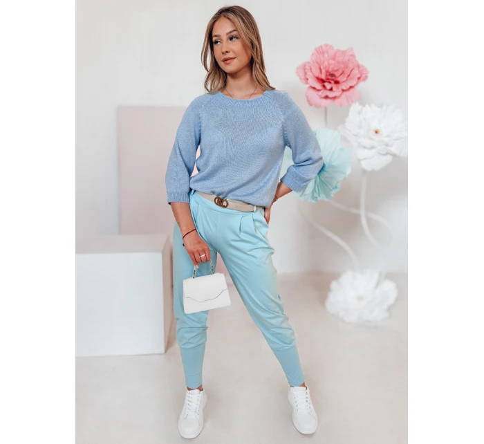 Dámsky oversize sveter SOFTICAN modrý FashionStreet MY2434 Dámsky oversize sveter SOFTICAN modrý FashionStreet MY2434