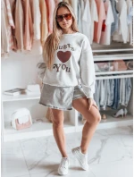 Dámská oversize mikina s potiskem LOVE šedá Dstreet model 21988185 - FashionStreet Dámská oversize mikina s potiskem LOVE šedá Dstreet model 21988185 - FashionStreet
