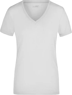 JN Dámské elastické tričko s výstřihem do V 02.0 white model 22494289 - Daiber
