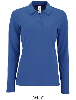 SOL'S Perfect LSL Women Dámske piqué polo s dlhým rukávom 25.2083 kráľovská modrá