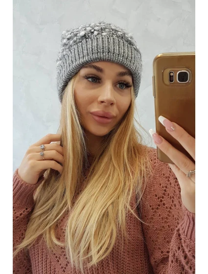 Bublinková čiapočka K219 sivá Bublinková čiapočka K219 sivá