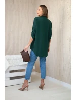 Halenka s prodlouženým zadním dílem tmavě zelená