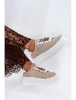 Tenisky Na Platformě S   Béžové model 21691054 - S.Barski