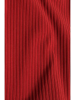 M542 Pletené šaty s rolákom - tehlovo červené