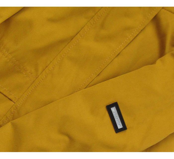 Krátká žlutá bunda parka s kapucí model 8263049 - LHD