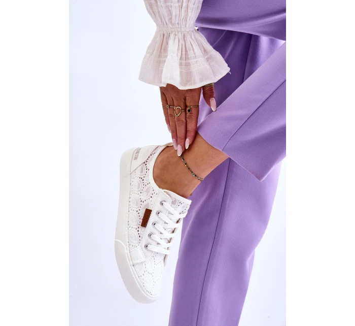 Dámské Krajkové Tenisky BIG STAR model 21546365 Bílé - Big Star Shoes