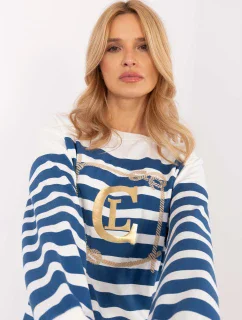 Blúzka CLM BZ 1261.34 bielo-modrá