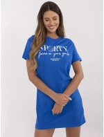 Bluzka model 21049588 kobaltowy - FPrice Bluzka model 21049588 kobaltowy - FPrice