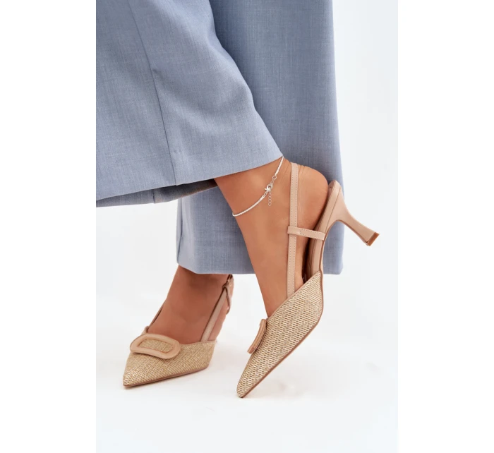 Sandále na podpätku model 225205 Vykročte štýlovo