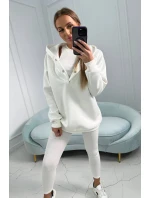 Sada mikiny, topu a legín 3 v 1 ecru Sada mikiny, topu a legín 3 v 1 ecru