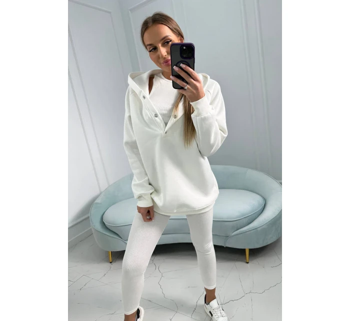 Sada mikiny, topu a legín 3 v 1 ecru Sada mikiny, topu a legín 3 v 1 ecru