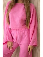 model 20854995 komplet halenka + kalhoty světle růžová - K-Fashion model 20854995 komplet halenka + kalhoty světle růžová - K-Fashion
