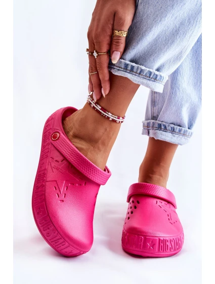 Dámské světlé pantofle Big Star model 21593831 fuchsie - Big Star Shoes