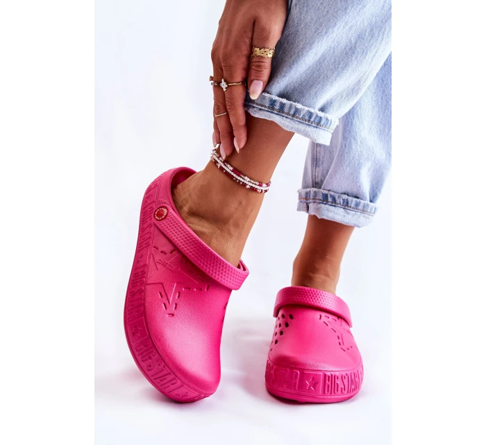 Dámské světlé pantofle Big Star model 21593831 fuchsie - Big Star Shoes