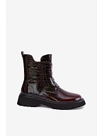 Dámské zateplené kožené kotníkové boty Bordó model 22404517 - T.Sokolski Dámské zateplené kožené kotníkové boty Bordó model 22404517 - T.Sokolski
