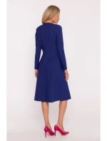 S413 Šaty s mašľou - modré S413 Šaty s mašľou - modré