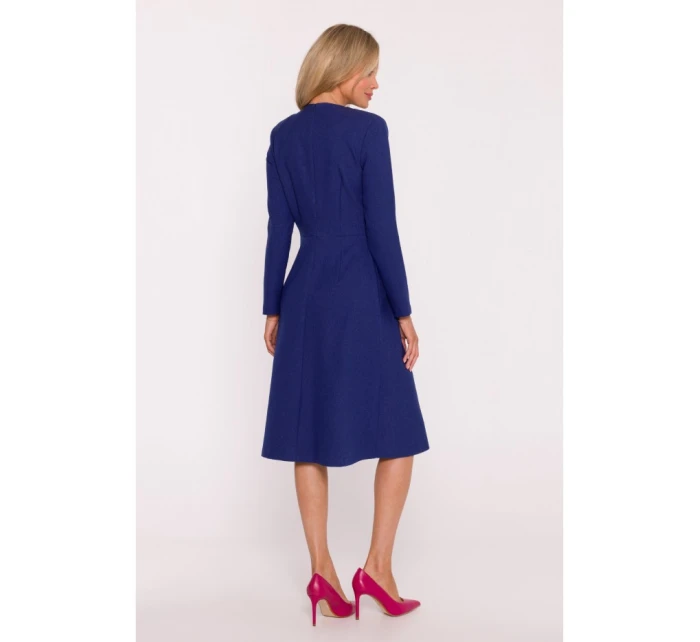 S413 Šaty s mašľou - modré S413 Šaty s mašľou - modré
