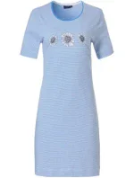 Dámska nočná košeľa 10231-130-2 modré a biele kvety - Pastunette