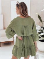 Letní mušelínové šaty tmavě zelené Dstreet model 21989663 - FashionStreet