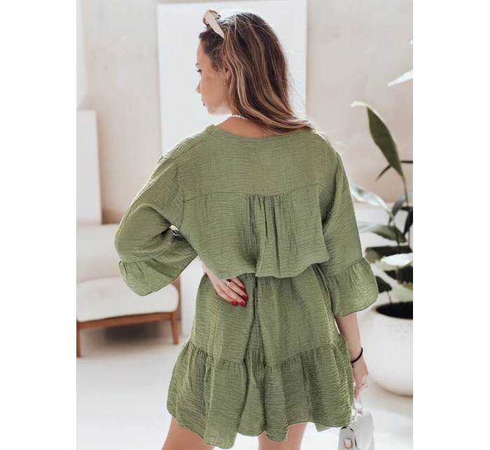 Letní mušelínové šaty tmavě zelené Dstreet model 21989663 - FashionStreet