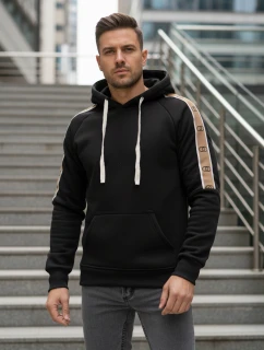 Pánská mikina s kapucí černá model 21994663 - Dstreet