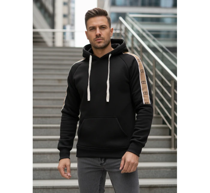 Pánská mikina s kapucí černá model 21994663 - Dstreet Pánská mikina s kapucí černá model 21994663 - Dstreet