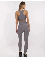 Športový top a legíny tmavosivé (5448)