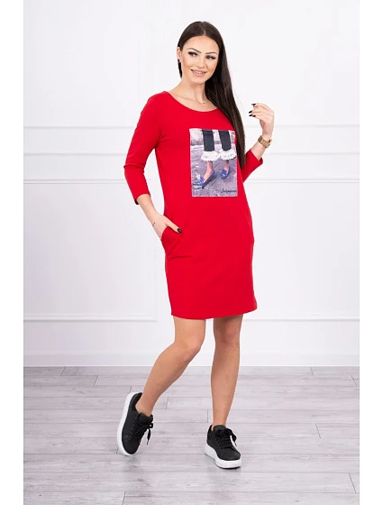 3D model 18743962 šaty se zirkony červené barvy - K-Fashion