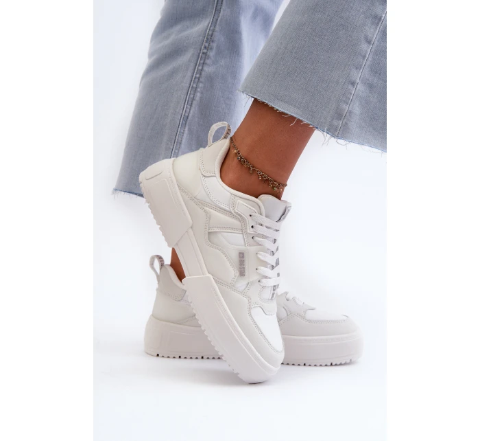 Sneakersy Damskie Big Star NN274357 Memory Foam System Białe