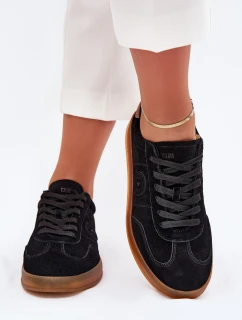 Zamszowe Sneakersy Damskie Big Star RR274851 HI-POLY SYSTEM Czarne