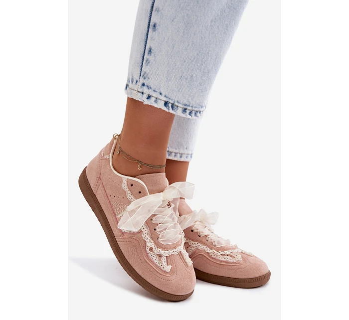 Dámské tenisky s krajkou růžové model 22107030 - Boto