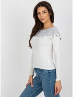 Sweter LK SW jasny beżowy model 21858926 - FPrice Sweter LK SW jasny beżowy model 21858926 - FPrice