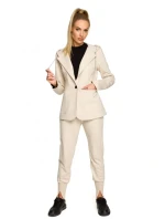 model 17626046 Bunda s kapucí a jedním knoflíkem černá - Moe