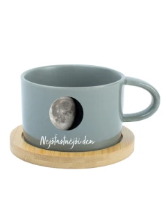Personalizovaný keramický hrníček Makronka s měsíční fází 