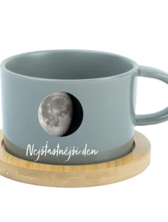 Personalizovaný keramický hrníček Makronka s měsíční fází 