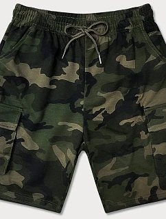 Pánské maskáčové kraťasy v khaki barvě model 18409843 - J.STYLE